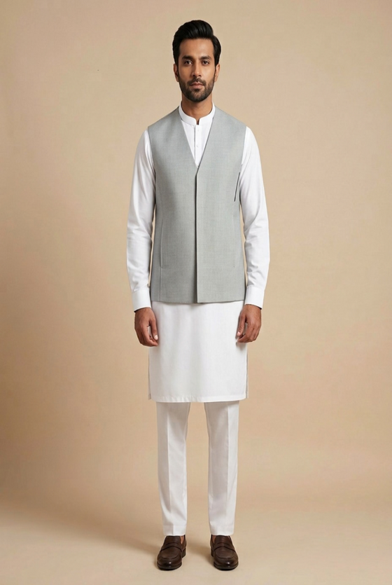 FX - Gray color Traditional Waistcoat