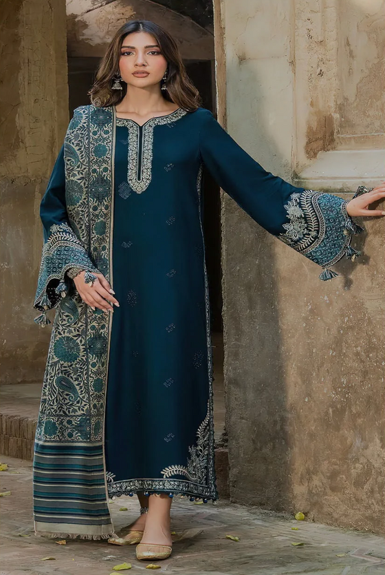 FX - 3 Piece Heavy Embroidered suit (Unstitched)