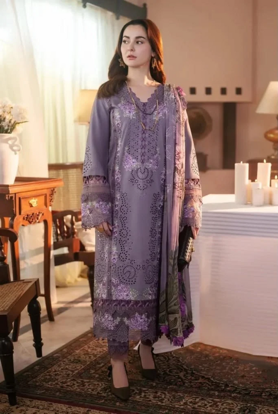 FX - 3 Piece Heavy Embroidered suit (Unstitched)